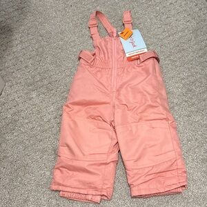 Cat & Jack Pink Snow Bibs NWT 12 Months